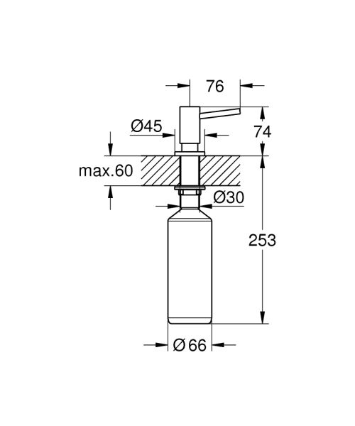 Дозатор жидкого мыла Grohe Cosmopolitan 40535000 хром